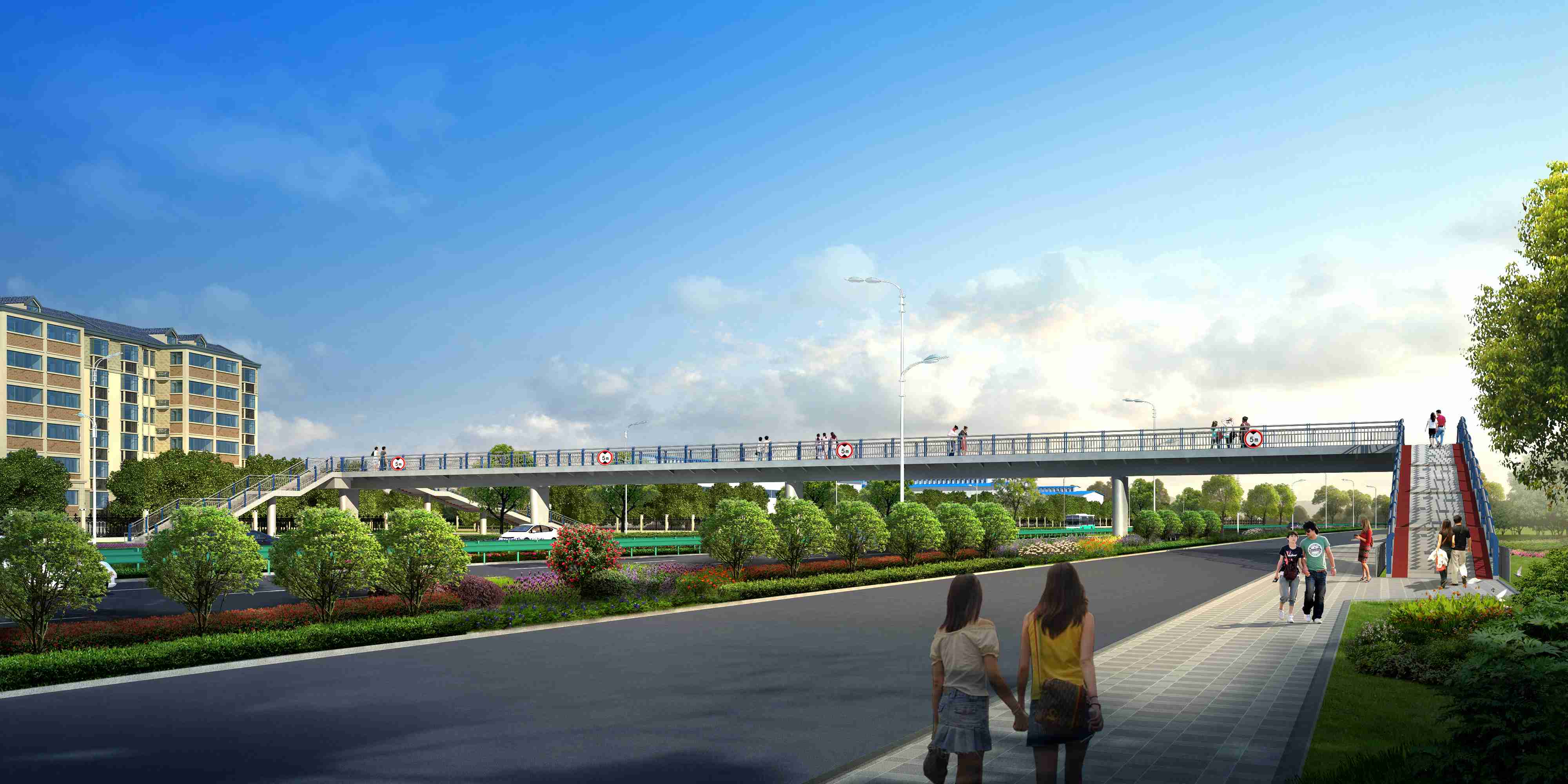 桃花鎮(zhèn)華山路人行天橋